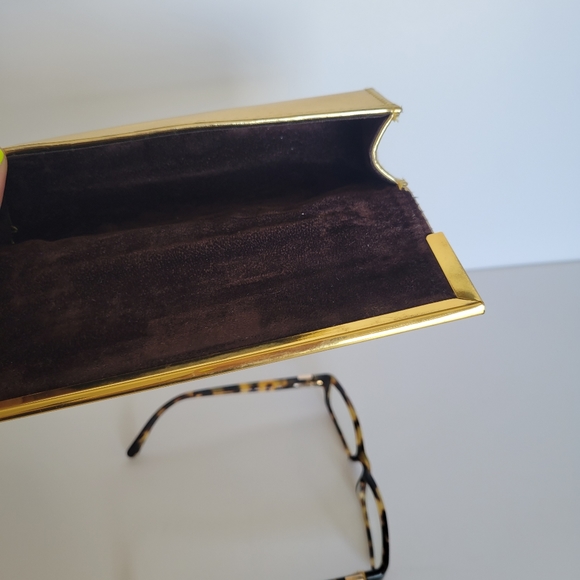 Tory Burch Prescription Glasses Frames Tortoise Pattern Brown and Gold Logo EUC - Picture 8 of 13